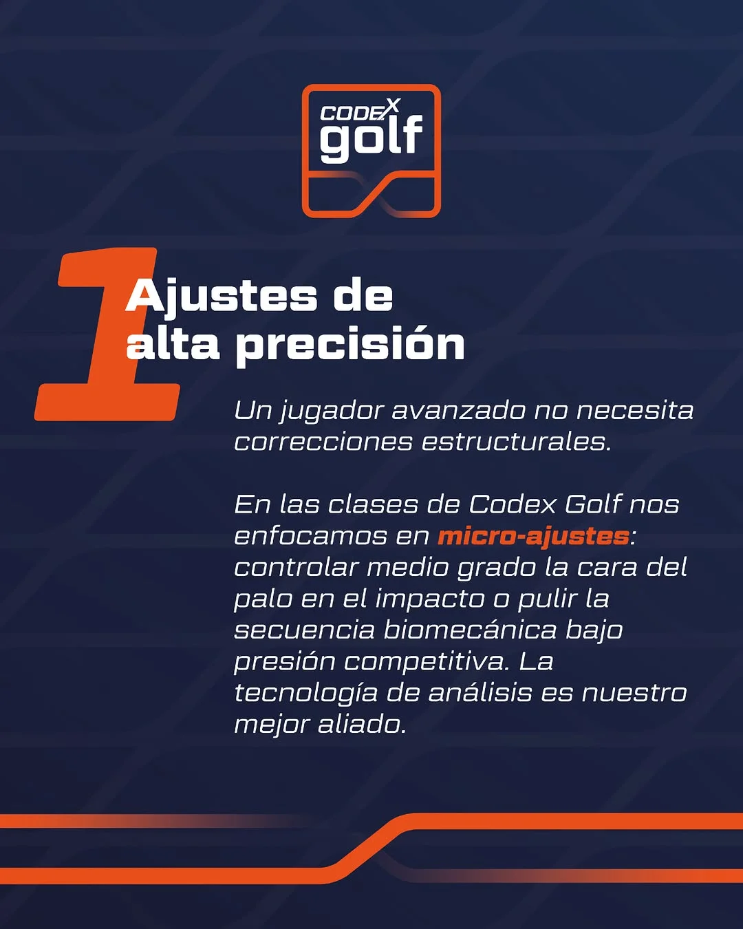 Ajustes de alta precisión para hándicaps bajos en Codex Golf
