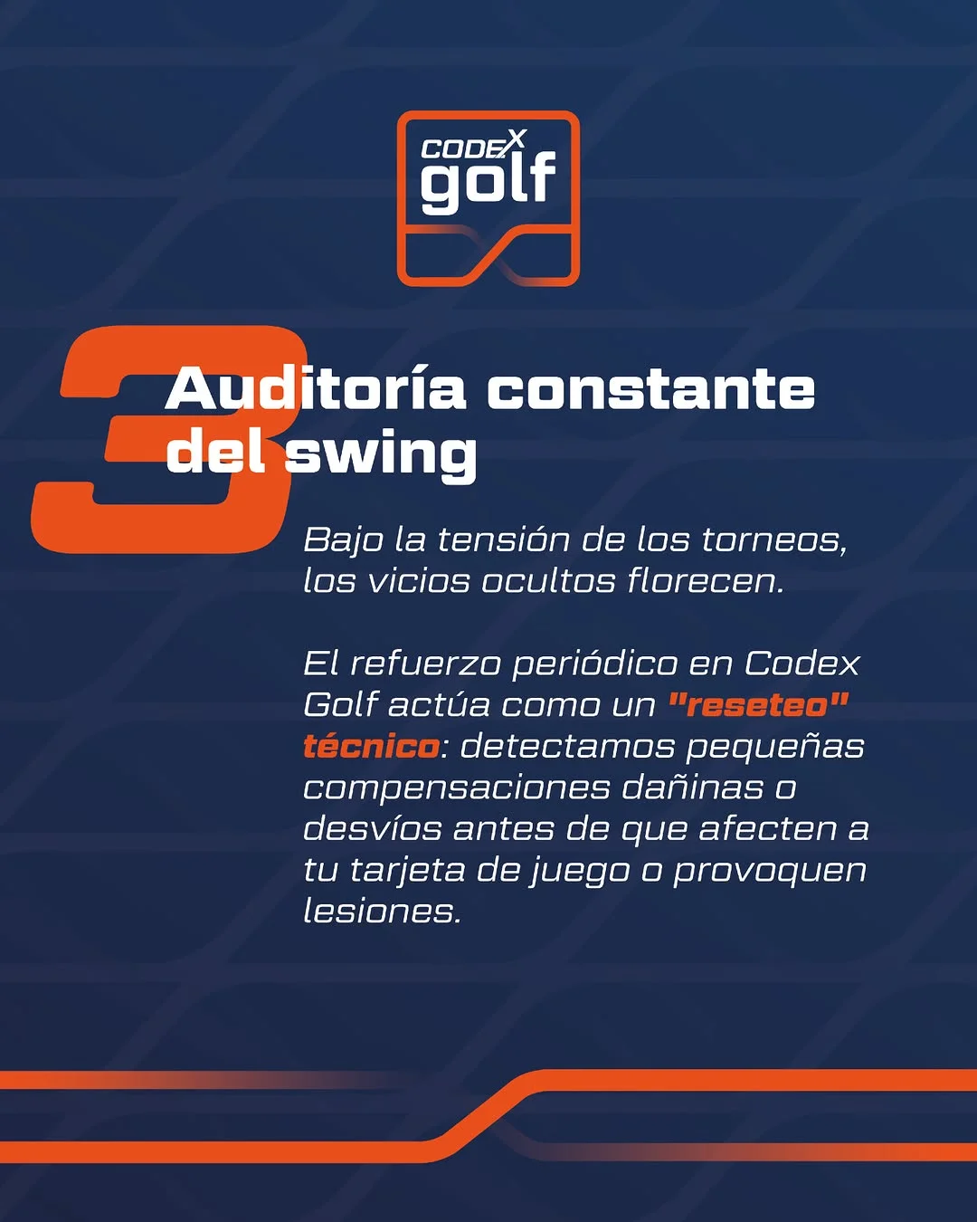 Auditoría constante del swing para hándicaps bajos en torneo
