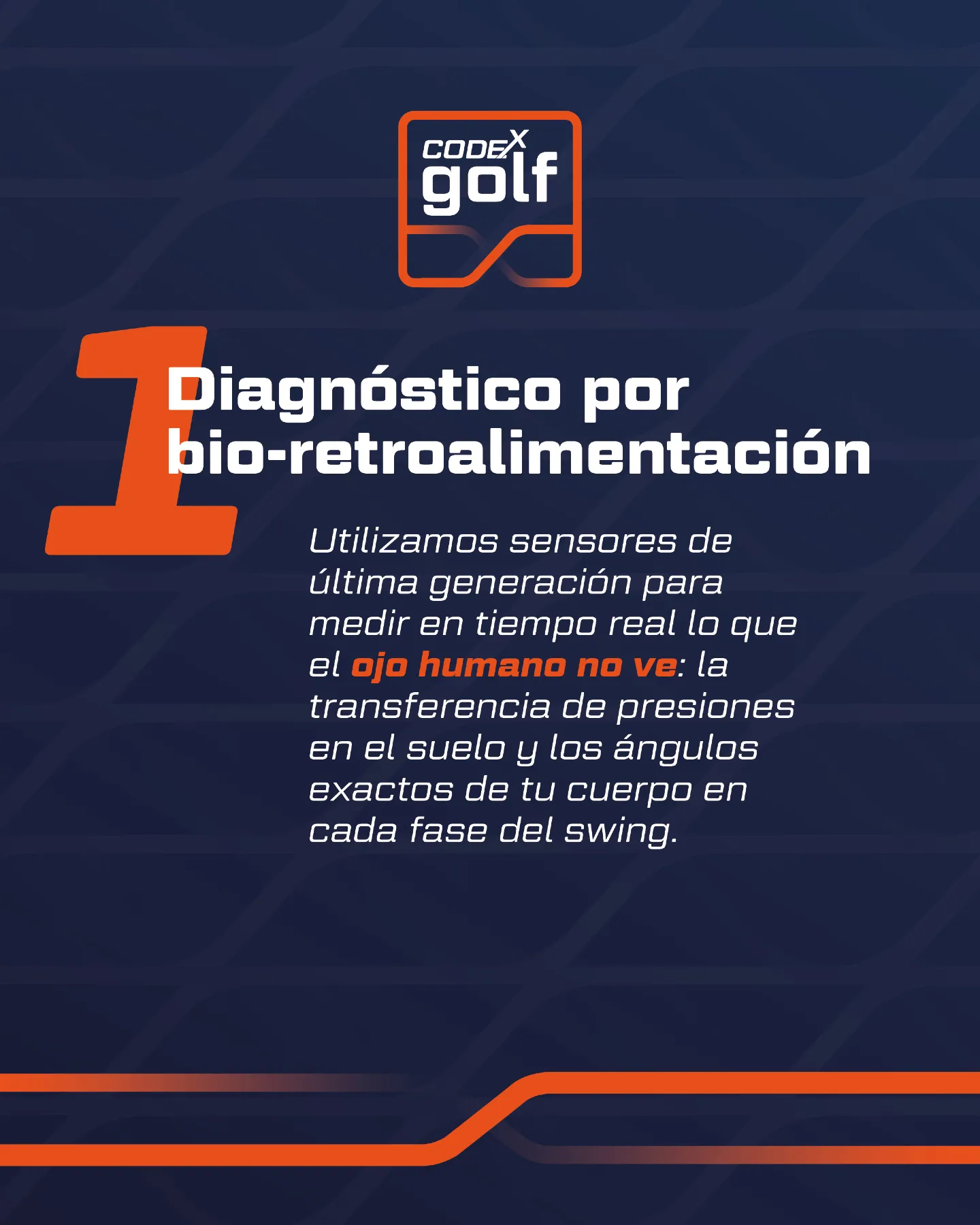 Diagnóstico del swing por bio-retroalimentación con sensores en Codex Golf