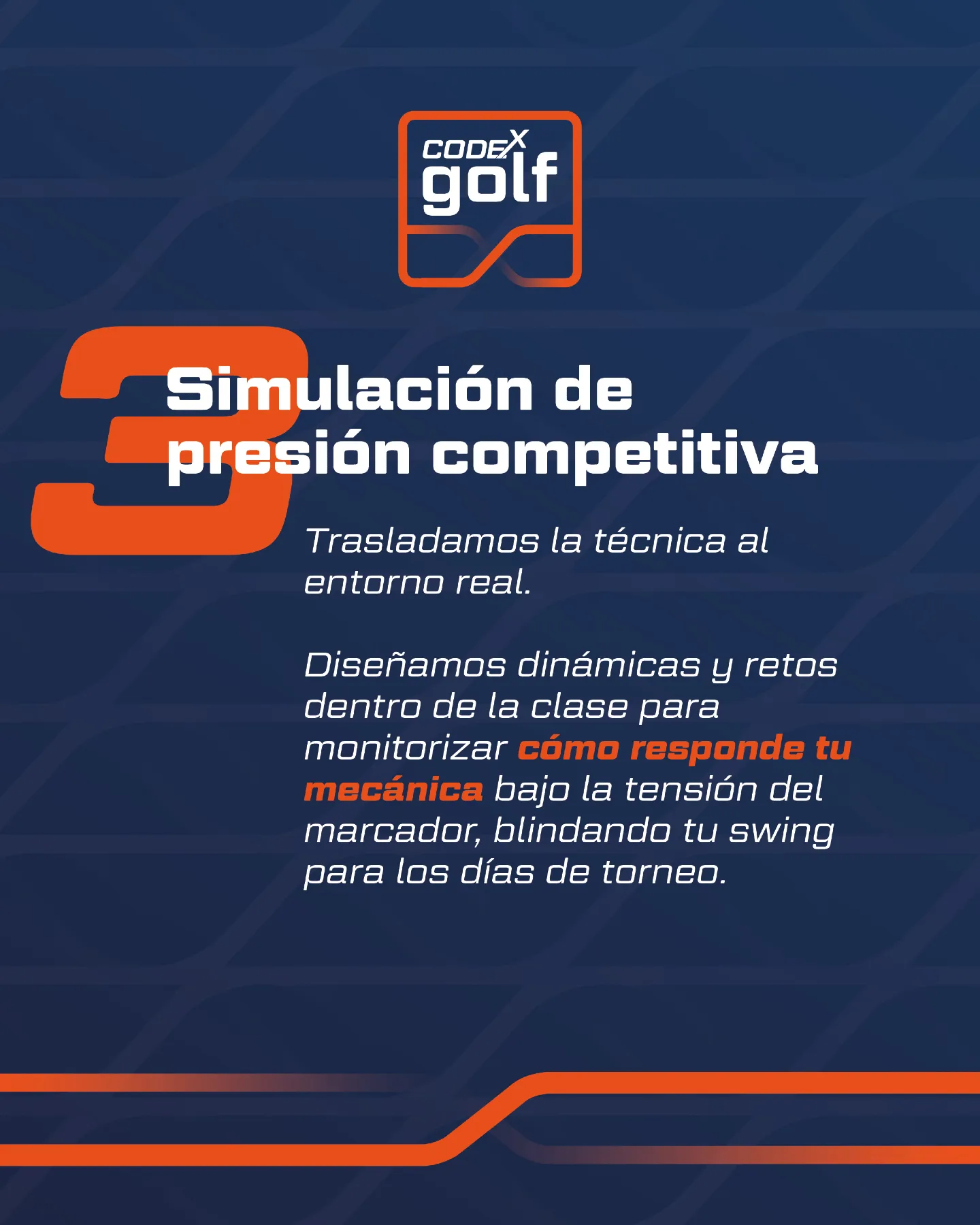 Simulación de presión competitiva en las clases de Codex Golf