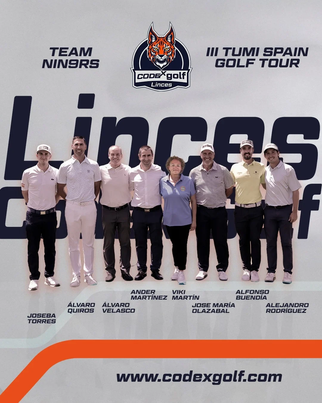 Equipo Codex Golf Linces al completo en el III Tumi Spain Golf Tour