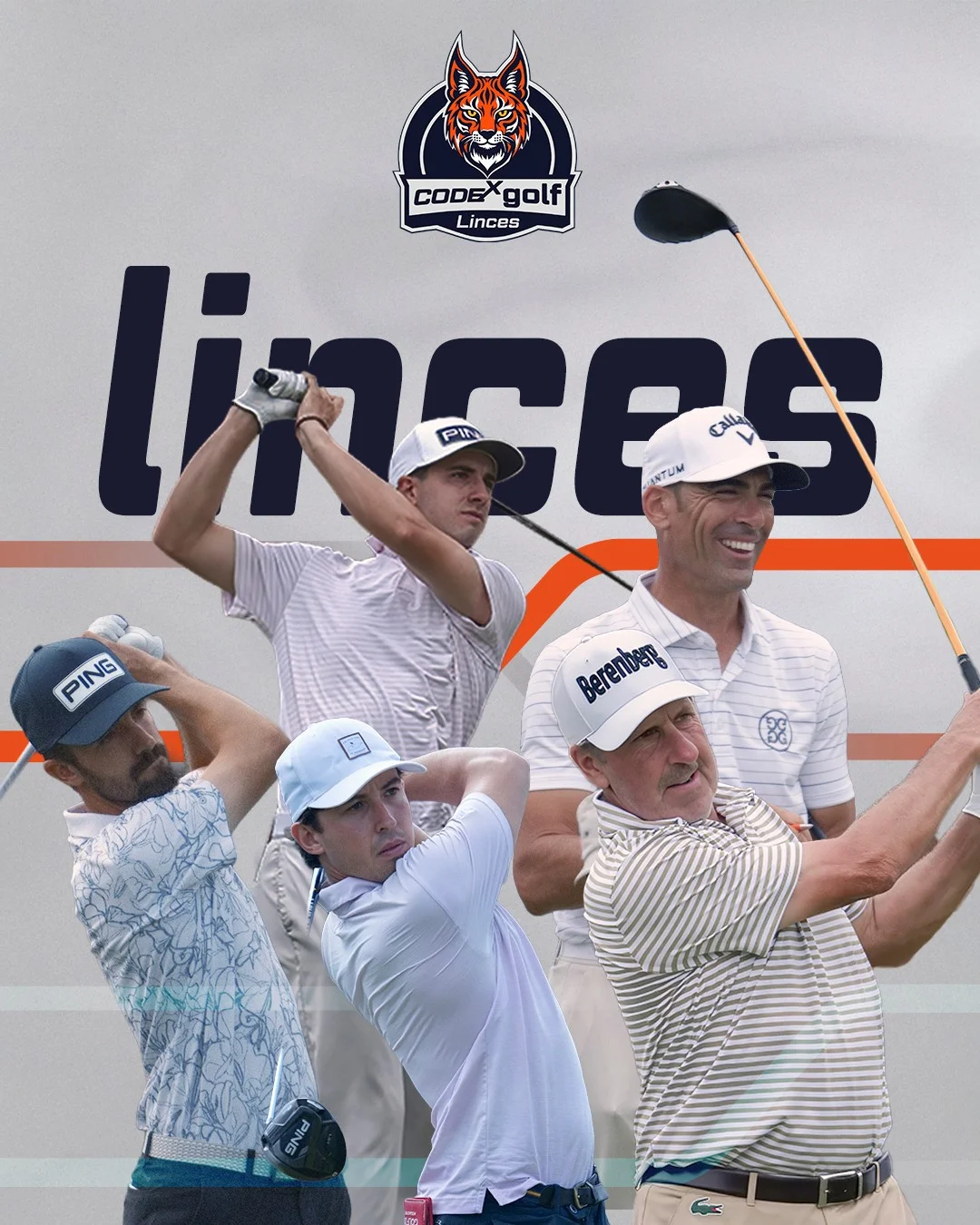 Golfistas del equipo Codex Golf Linces en pleno swing