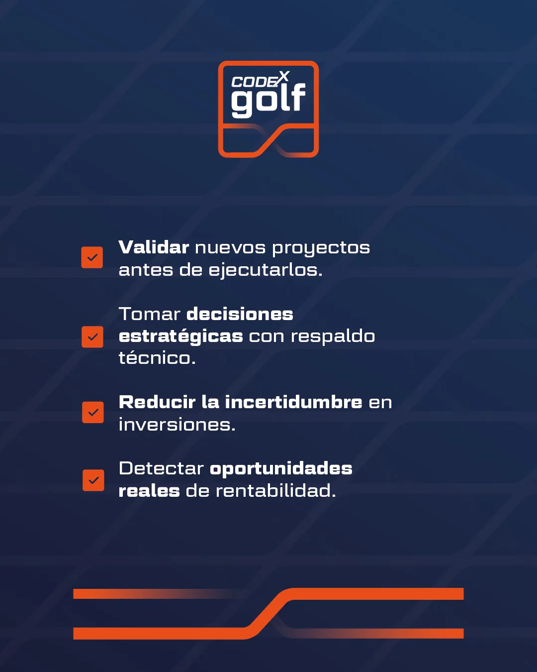 Feasibility study to validate golf projects and investment decisions, Codex Golf checklist