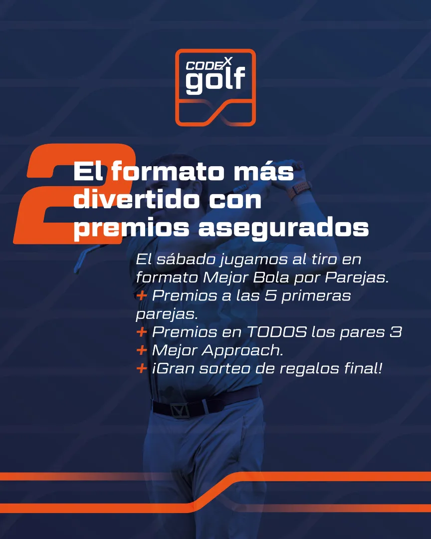 Formato Mejor Bola por Parejas con premios asegurados en la Experiencia Codex Golf en Izki Golf