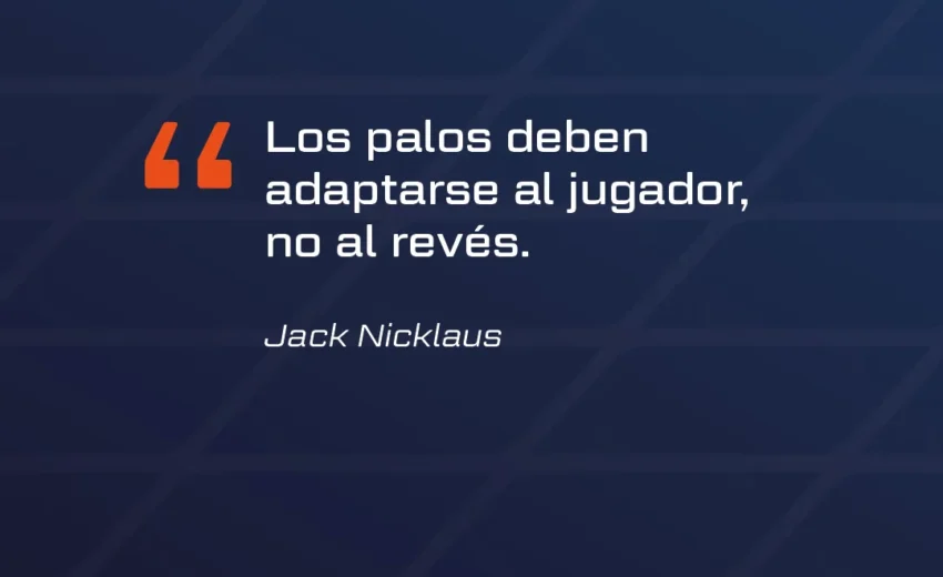 tarjeta de Codex Golf sobre palos a medida: los palos deben adaptarse al jugador