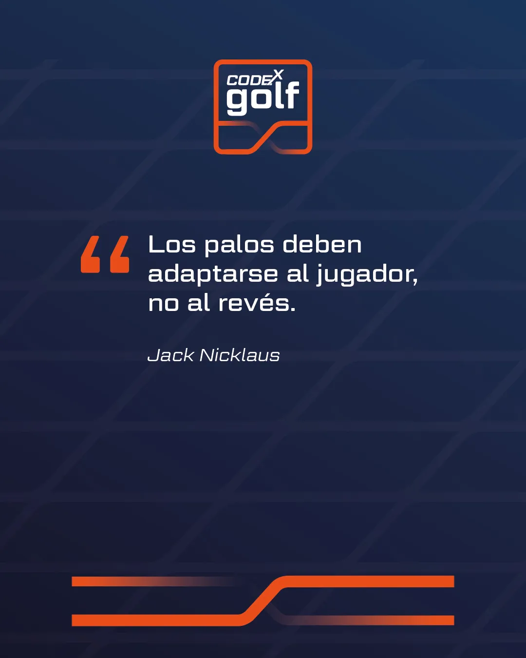 tarjeta de Codex Golf sobre palos a medida: los palos deben adaptarse al jugador